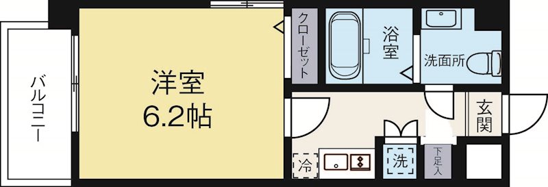 ダイナコートエスタディオ博多 1001号室 間取り