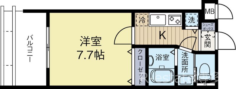 サヴォイエリート 1302号室 間取り