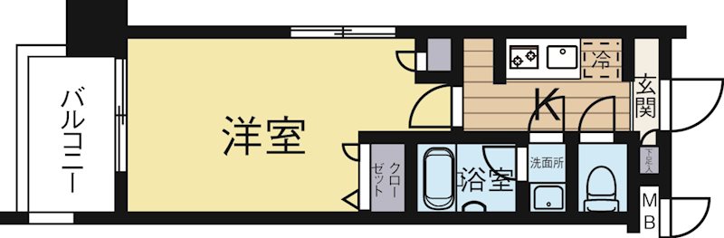 レジデンシャルヒルズ博多駅前弐番館 201号室 間取り