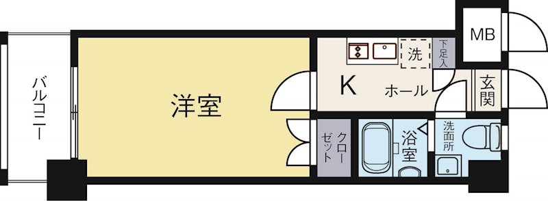 ピュアドームエグザ薬院 601号室 間取り