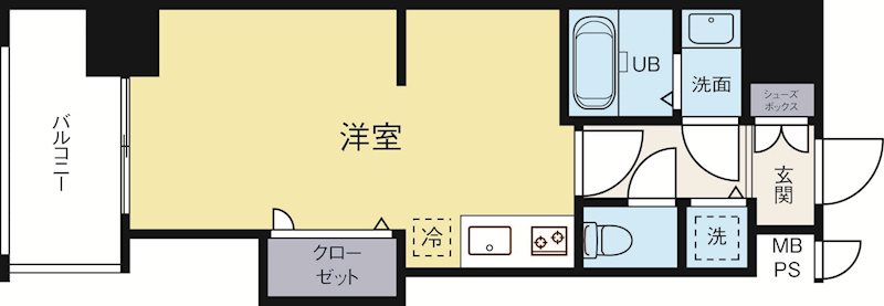 アクアシティ日赤通2 901号室 間取り