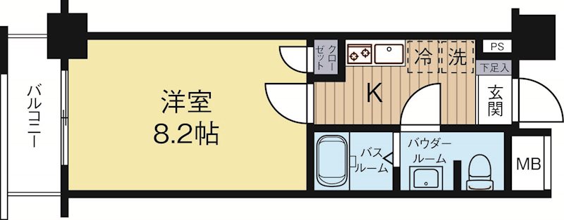 アクアシティ博多 902号室 間取り