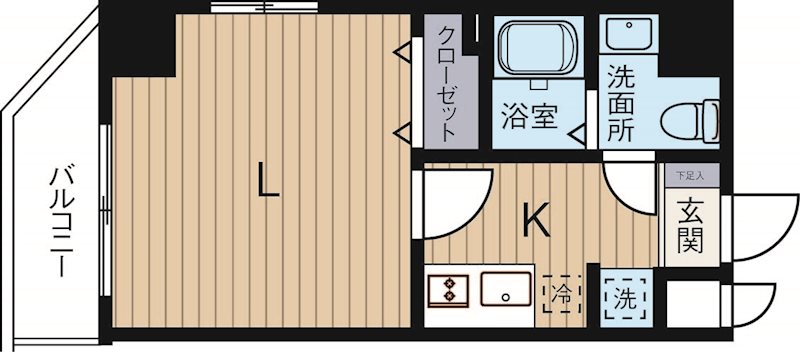 アクアシティ西公園 801号室 間取り