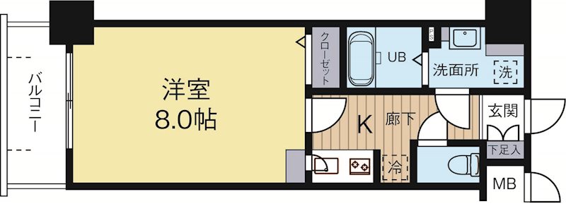 レジデンシャルヒルズ博多南 405号室 間取り