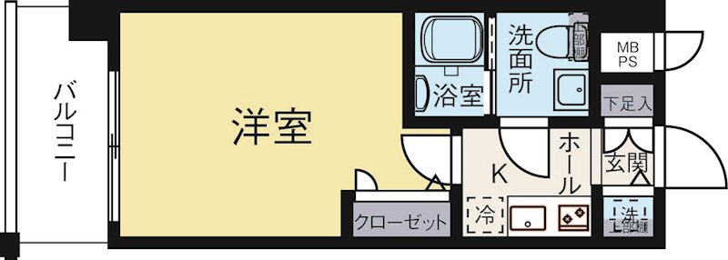 ピュアドームリベルテ平尾 805号室 間取り