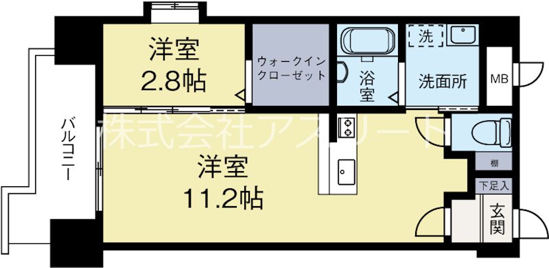 メゾンドラヴィス 1105号室 間取り