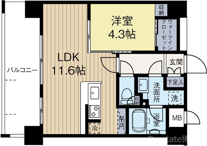 ネストピア博多グランドステージ 303号室 間取り