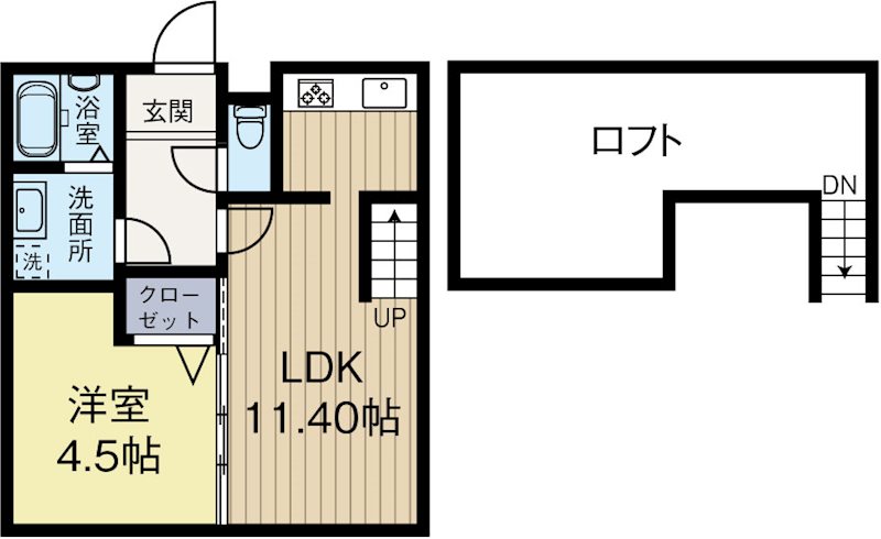 アンピオ吉塚弐番館 203号室 間取り