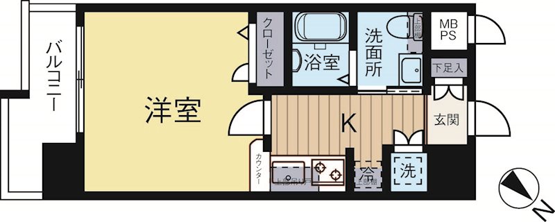 ピュアドームアートフル平尾 605号室 間取り