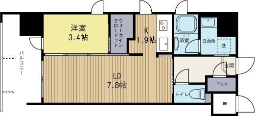 アルファシオベイス博多 305号室 間取り