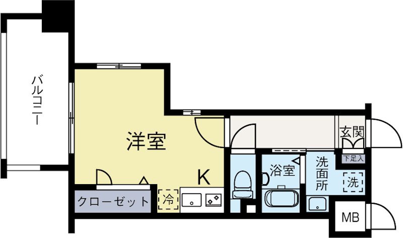 レジデンシャルヒルズ博多東 705号室 間取り