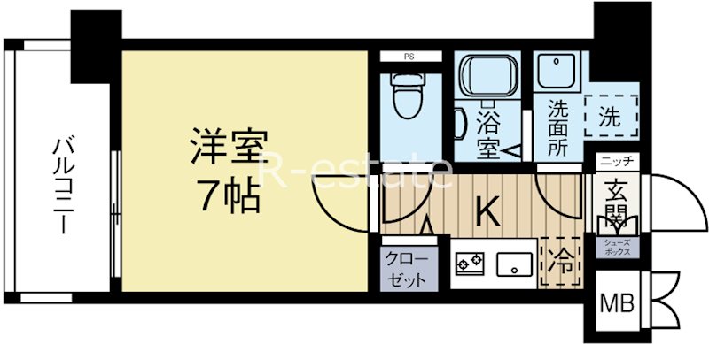 サヴォイヴァンヴェール 1203号室 間取り