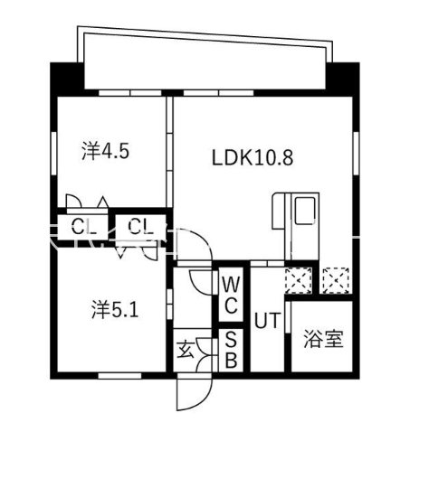 プレスタイル箱崎ステーション 803号室 間取り