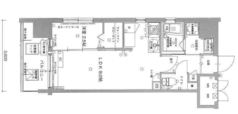 グランパーク博多WEST 501号室 間取り