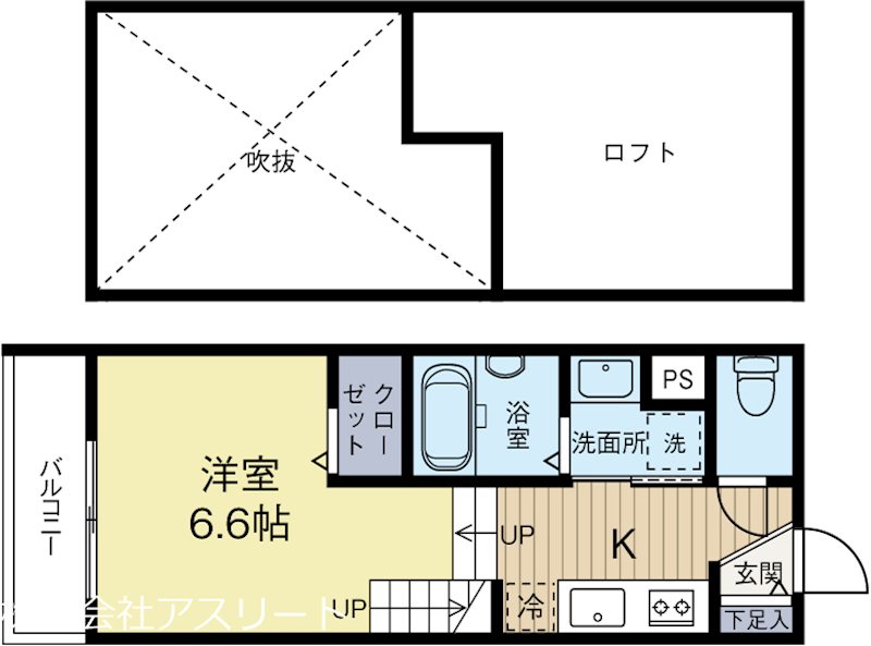 Fy-style箱崎 105号室 間取り