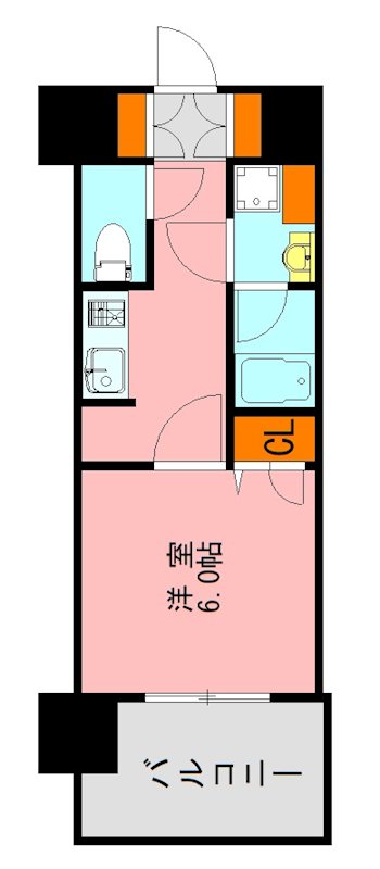 LANDIC PREMIUM O115 1105号室 間取り