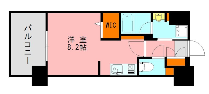 ランディックO2227 1106号室 間取り