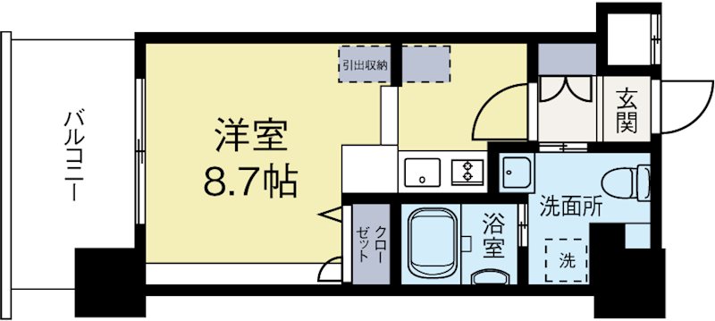 F・PARC GRANDMARK天神 203号室 間取り