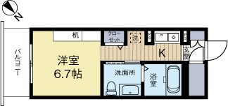 フェルト627 409号室 間取り
