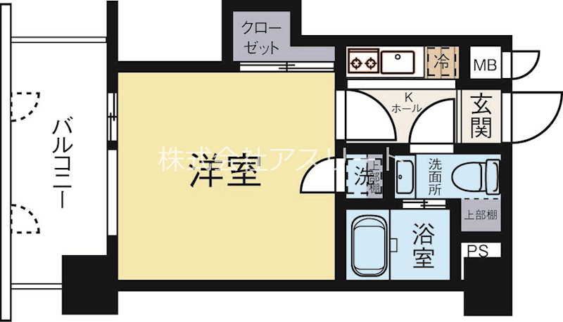 エステートモア博多グランB棟 720号室 間取り