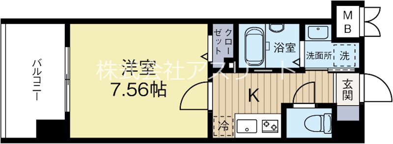 サヴォイラシャンス 506号室 間取り