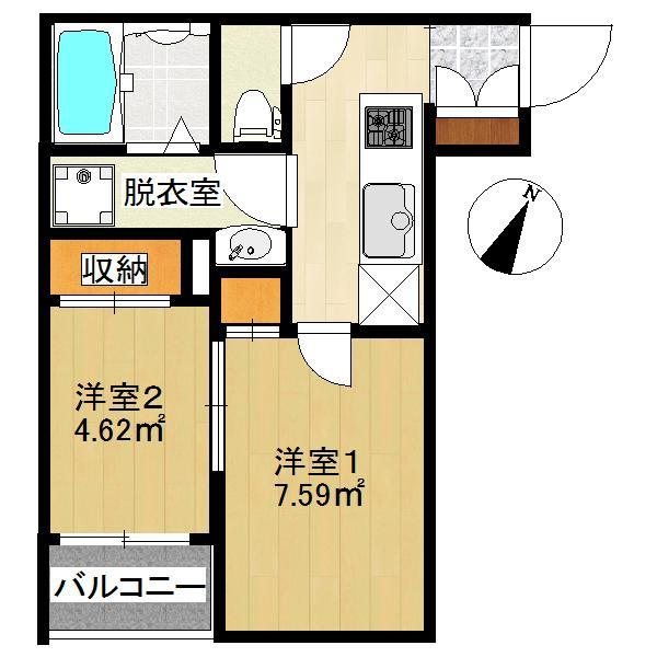 SMILEAX博多駅南 105号室 間取り
