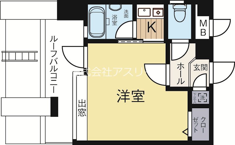 ピュアドーム天神アネックス 710号室 間取り