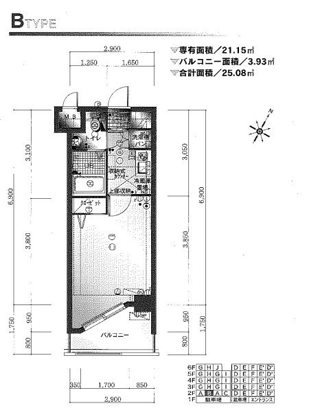 ダイナコートエスタディオ平尾駅前 309号室 間取り