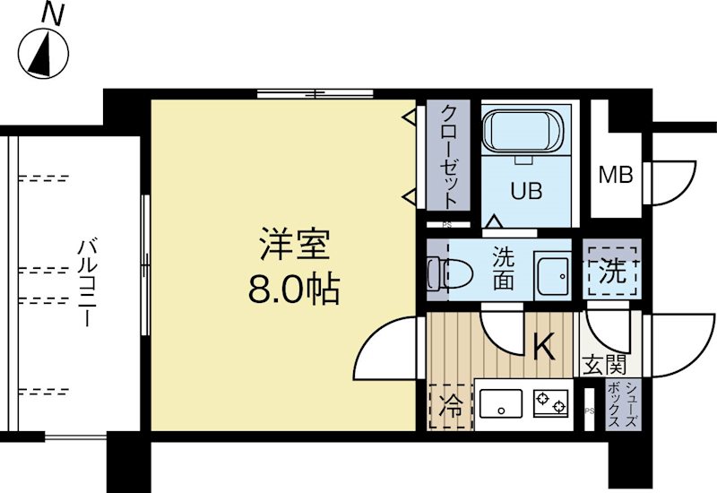 サヴォイグランデス 409号室 間取り