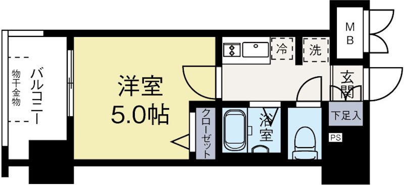 エステムプラザ博多駅南 806号室 間取り