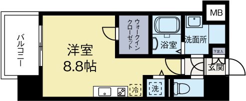 アソシアグロッツォ天神ザガーデン 1001号室 間取り