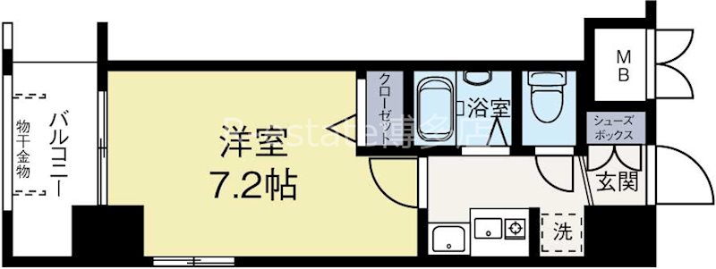 エステムコート博多駅前2セグティス 605号室 間取り