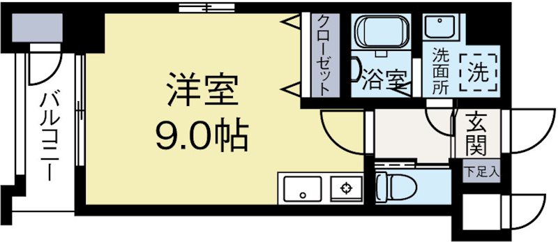ハーベスト薬院 501号室 間取り