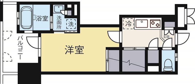 アクタス博多Vタワー 705号室 間取り
