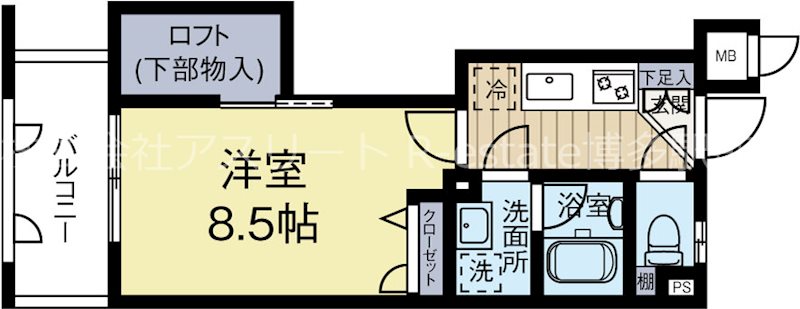アクタス博多ステーションタワー 201号室 間取り
