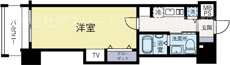 レジデンシャルヒルズアネックススイート  203号室 間取り