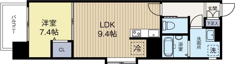 ADONIS COURT 401号室 間取り