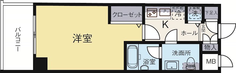ピュアドームスタジオーネ平尾 間取り