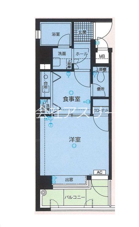 ポルグラシア大手門 706号室 間取り