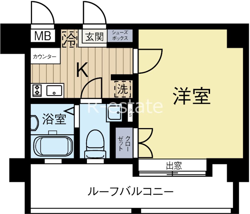 クレタ県庁前 1106号室 間取り