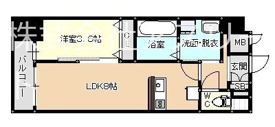 アヴァンティ銀天町 202号室 間取り