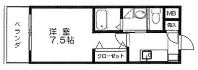 ベルパーク2 606号室 間取り