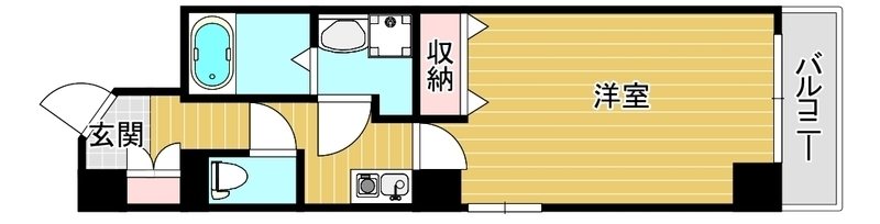 アクシス博多 502号室 間取り