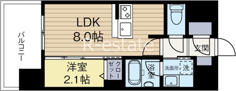 デュレジア博多レジデンス 210号室 間取り