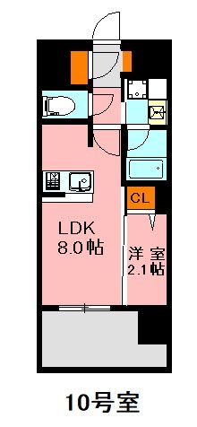 デュレジア博多レジデンス 210号室 間取り