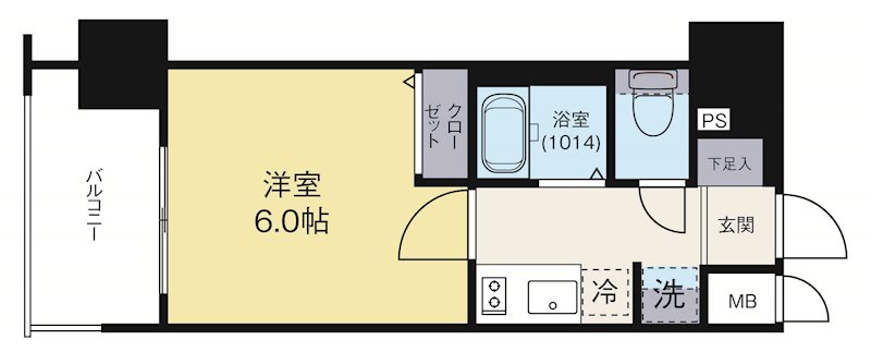 エステムプラザ博多駅南 307号室 間取り