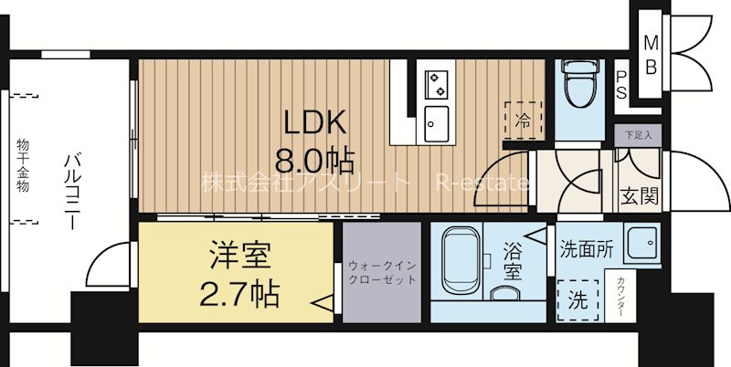 グランフォーレ千早プレミア 1406号室 間取り