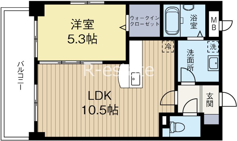 クレセント美野島 701号室 間取り