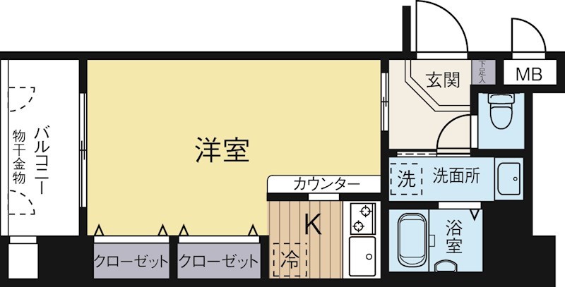 ラフィネス薬院ウエストタワー 905号室 間取り