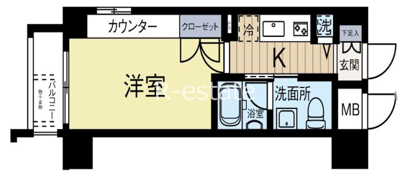 クレスティア天神サウス 301号室 間取り